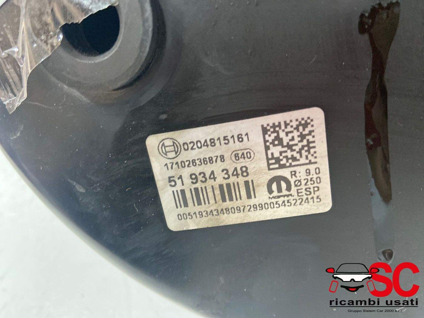 Servofreno Jeep Renegade 1.6 Mjt 51934348 52091809 Servofreno Jeep Renegade 1.6 Mjt 51934348 52091809