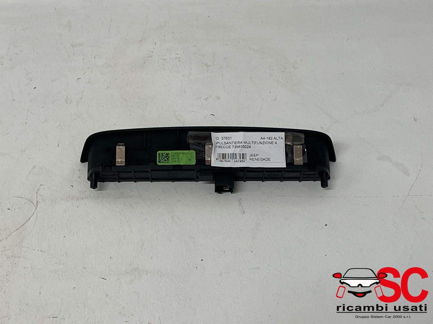 Pulsantiera 4frecce Multifunzione Jeep Renegade 735635024 - 37631 Pulsantiera 4frecce Multifunzione Jeep Renegade 735635024 - 37631