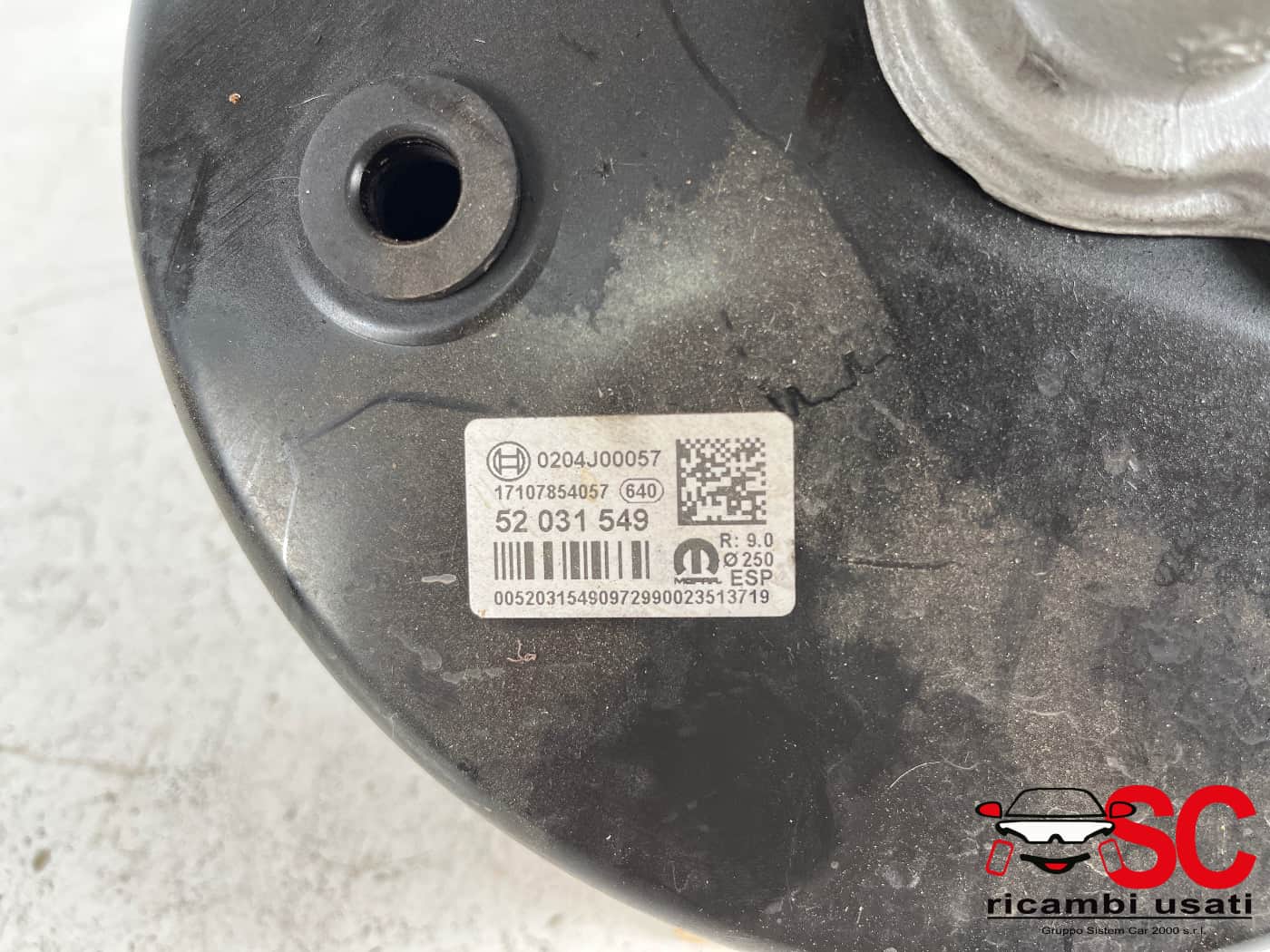 Servofreno Jeep Renegade 52031549 51934349 Servofreno Jeep Renegade 52031549 51934349