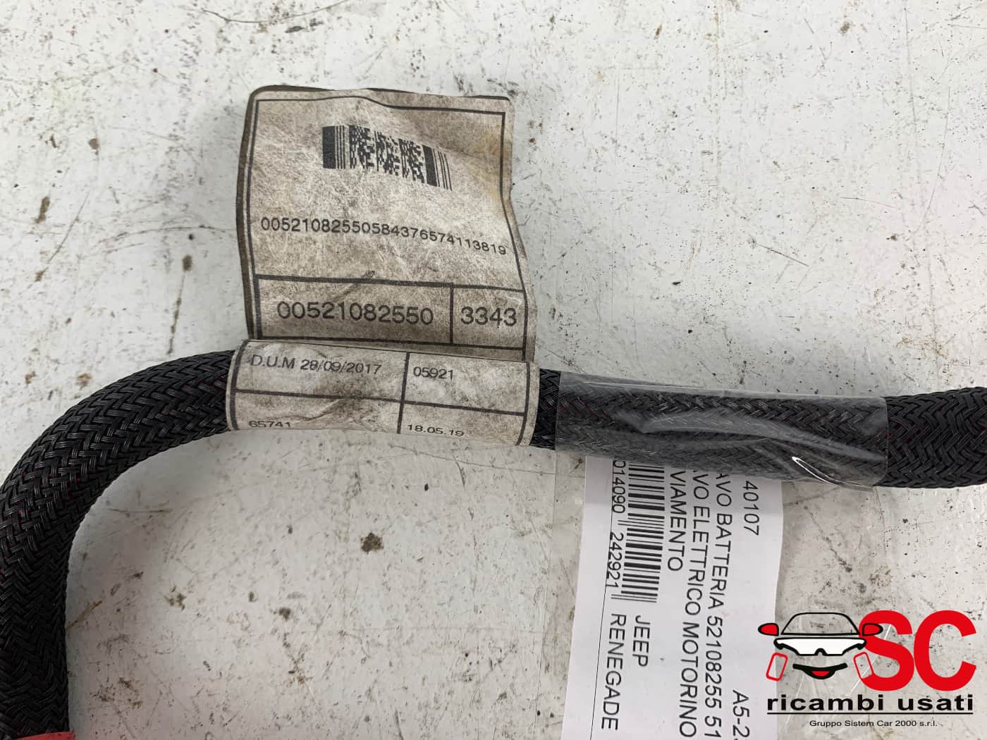 Cavo Batteria Jeep Renegade 1.6 Multijet 52108255 Cavo Batteria Jeep Renegade 1.6 Multijet 52108255