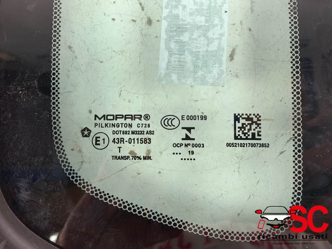 VETRO FISSO POSTERIORE DX JEEP Renegade Serie 51953868 (18>)