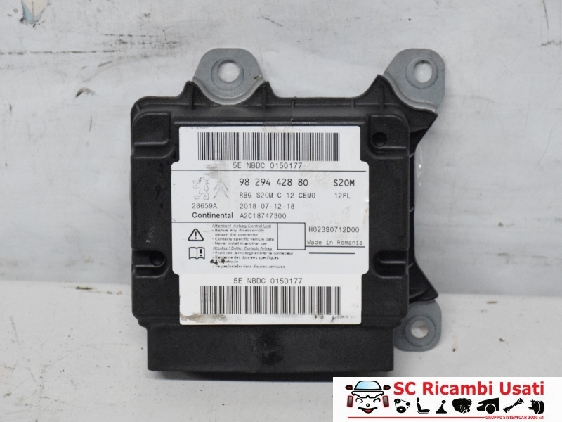 Centralina Airbag Citroen C3 9829442880 Centralina Airbag Citroen C3 9829442880