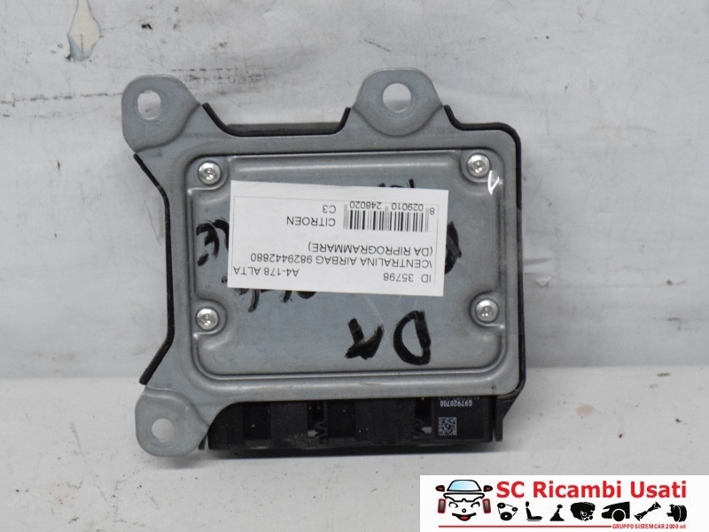Centralina Airbag Citroen C3 9829442880 Centralina Airbag Citroen C3 9829442880