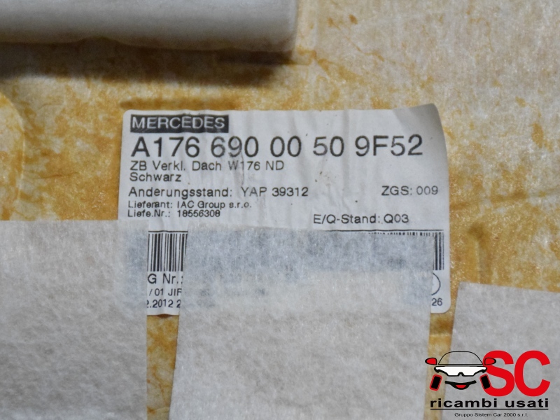 Cielo Mercedes Classe A W176 Nero A1766900050 Cielo Mercedes Classe A W176 Nero A1766900050