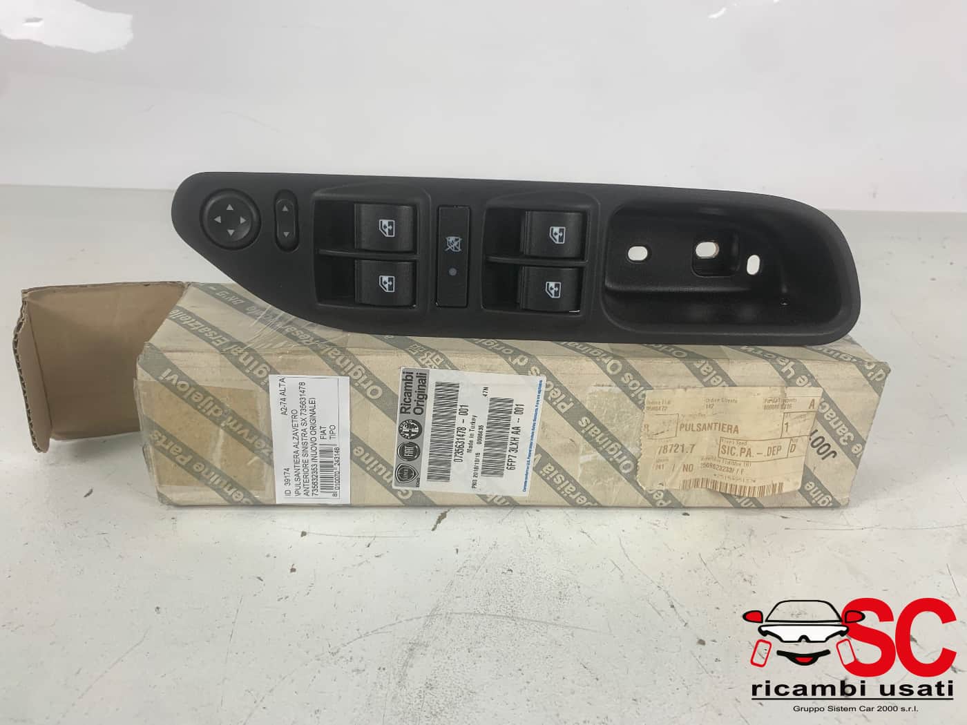 Pulsantiera Alzavetro Anteriore Sinistra Fiat Tipo 735631478 (NUOVA OR Pulsantiera Alzavetro Anteriore Sinistra Fiat Tipo 735631478 (NUOVA OR