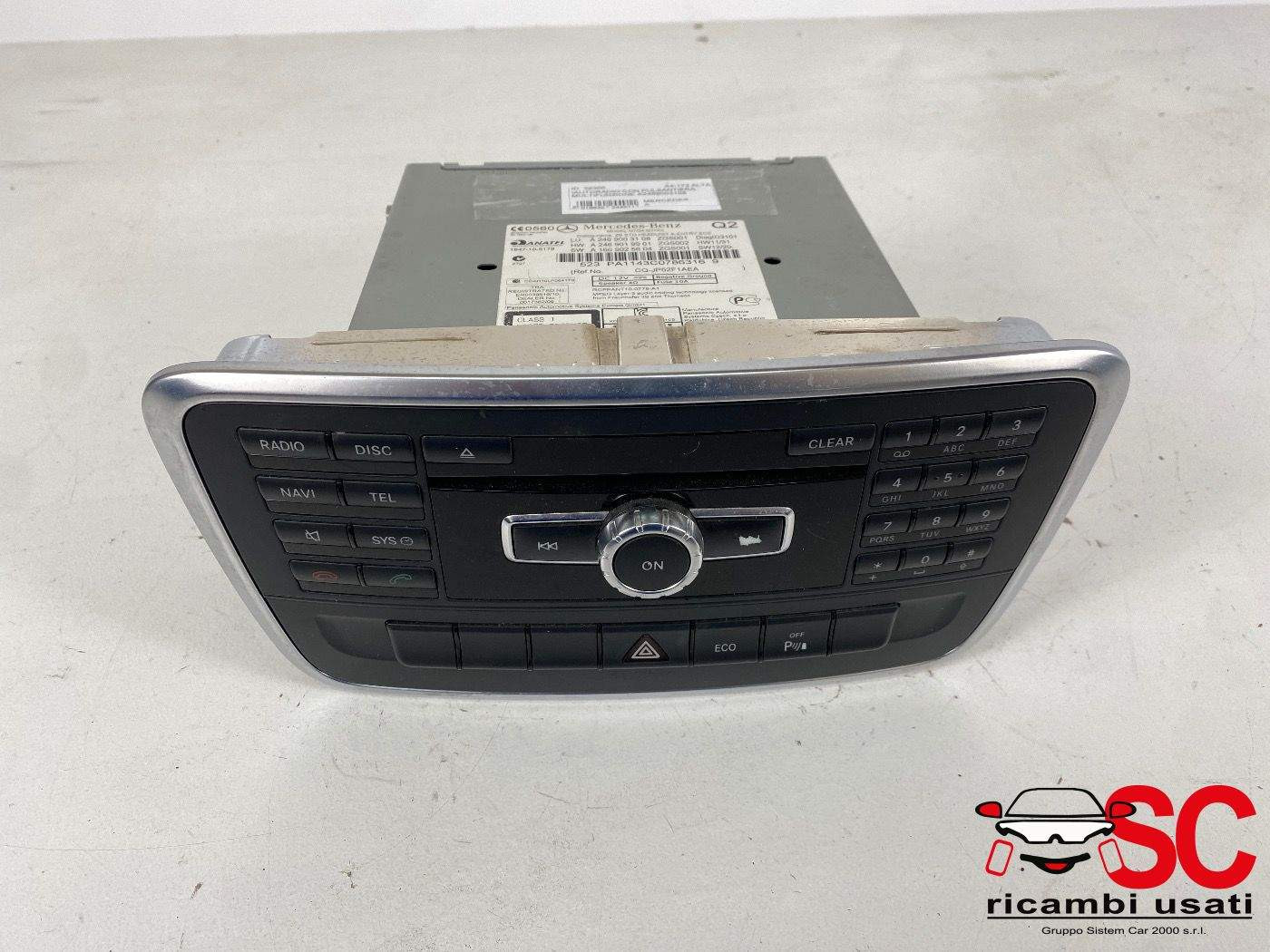 AUTORADIO MERCEDES Classe A Serie (W176) A2469003108 (12>18)