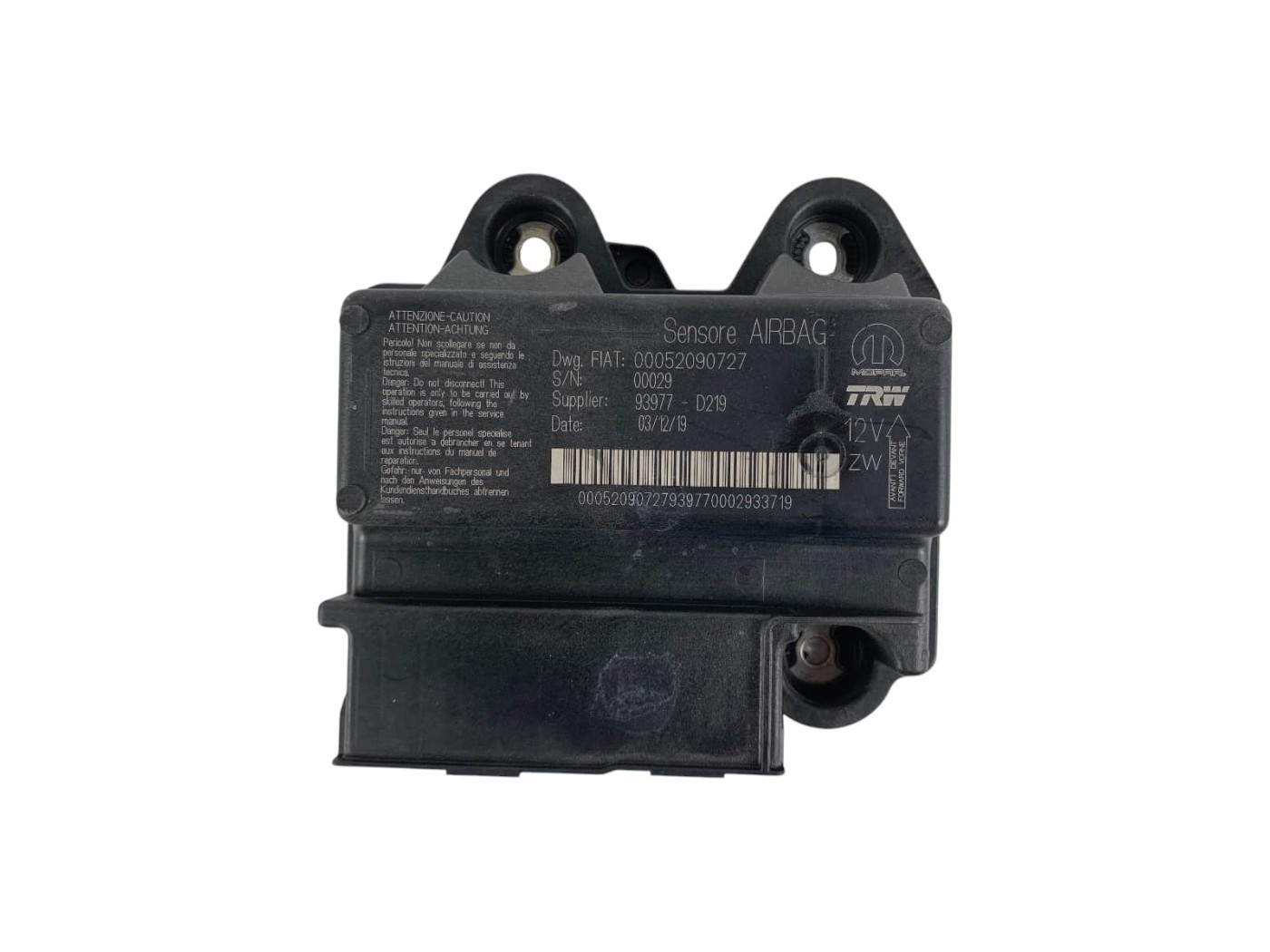 CENTRALINA AIRBAG FIAT Tipo Serie (357) Berlina 52090727 (16>20)