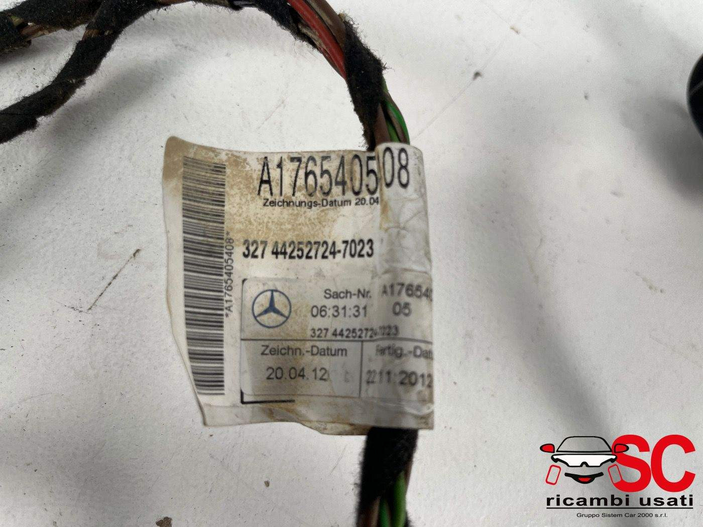 CABLAGGIO PORTA ANTERIORE SINISTRA MERCEDES Classe A Serie (W176) A1765405408 (12>18)