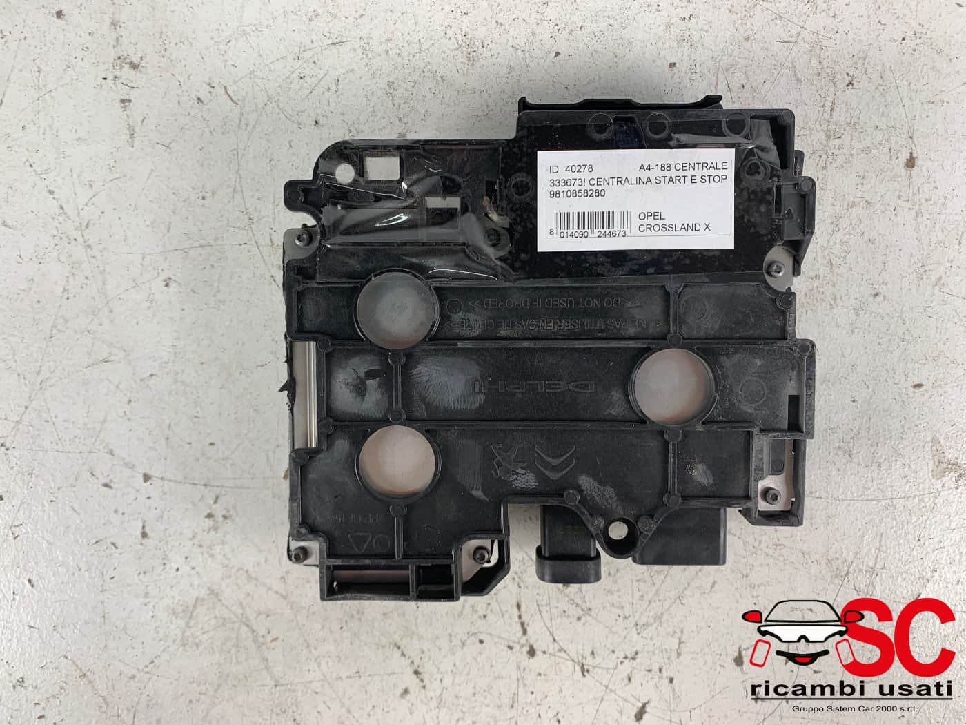 Centralina Start E Stop Opel Crossland X 1.6 Cdi 9810858280 - 40278 Centralina Start E Stop Opel Crossland X 1.6 Cdi 9810858280 - 40278