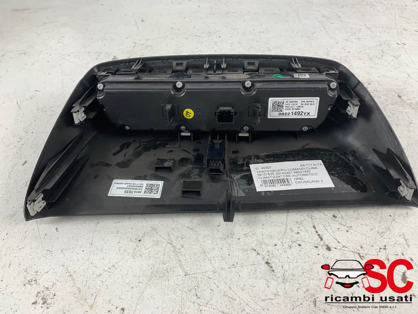 Centralina Gruppo Comandi Clima Opel Crossland X 39107835 39142407 - 40307 Centralina Gruppo Comandi Clima Opel Crossland X 39107835 39142407 - 40307