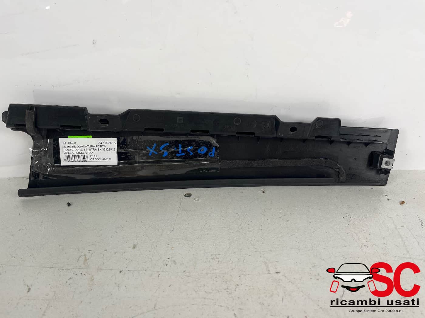 Modanatura Porta Posteriore Sinistra Crossland X 39123012 - 40358