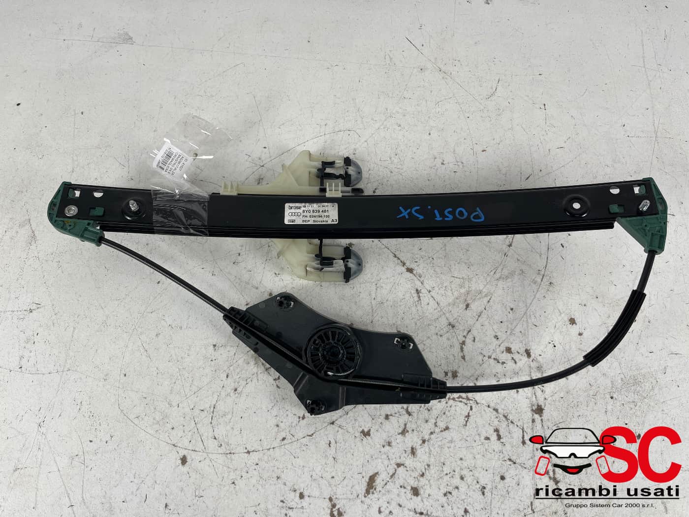 Alzavetro Posteriore Sinistro Audi A3 8y 8Y0839461 - 41627 Alzavetro Posteriore Sinistro Audi A3 8y 8Y0839461 - 41627