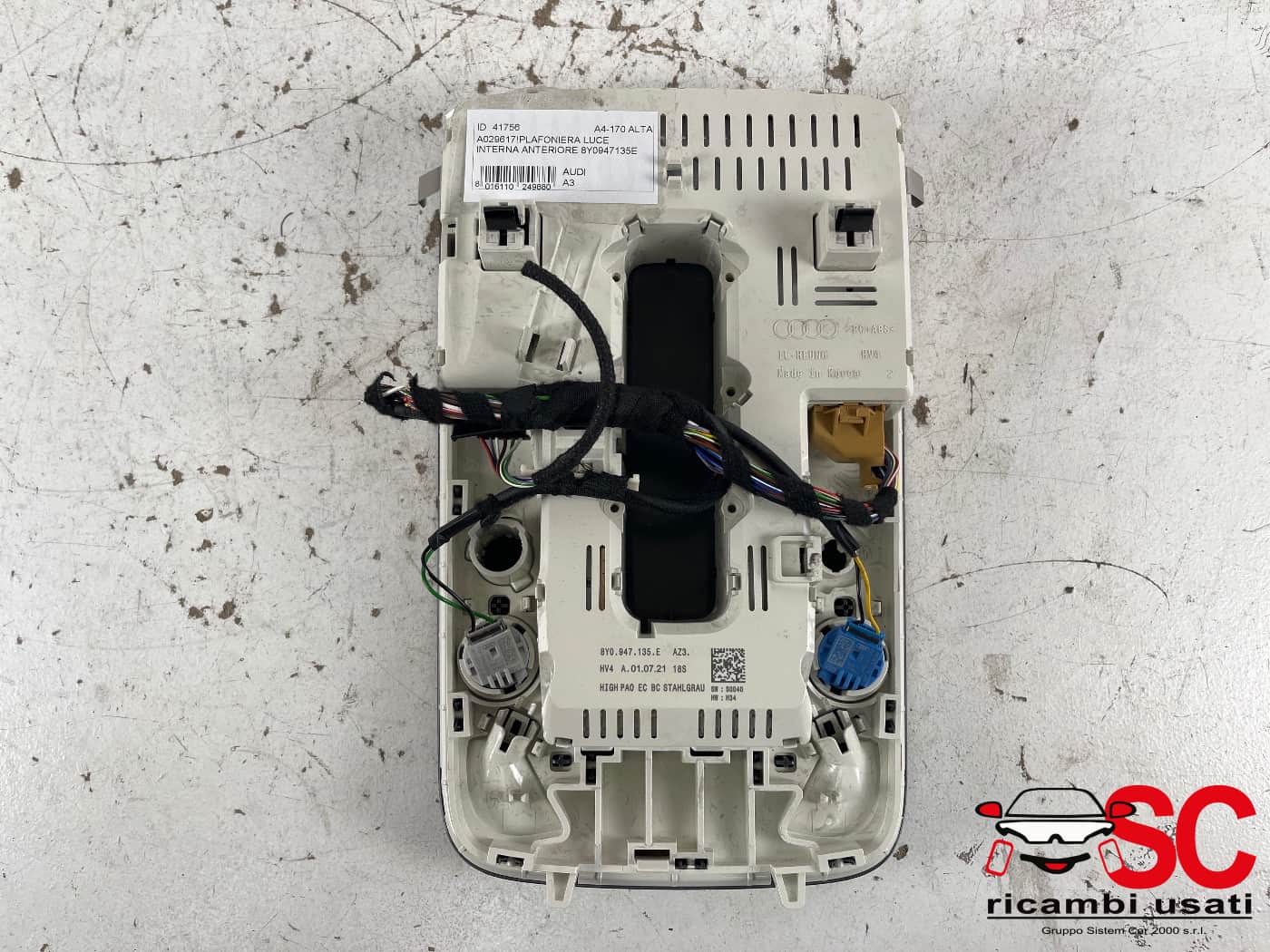 Plafoniera Luce Interna Anteriore Audi A3 8y 8Y0947135E - 41756 Plafoniera Luce Interna Anteriore Audi A3 8y 8Y0947135E - 41756