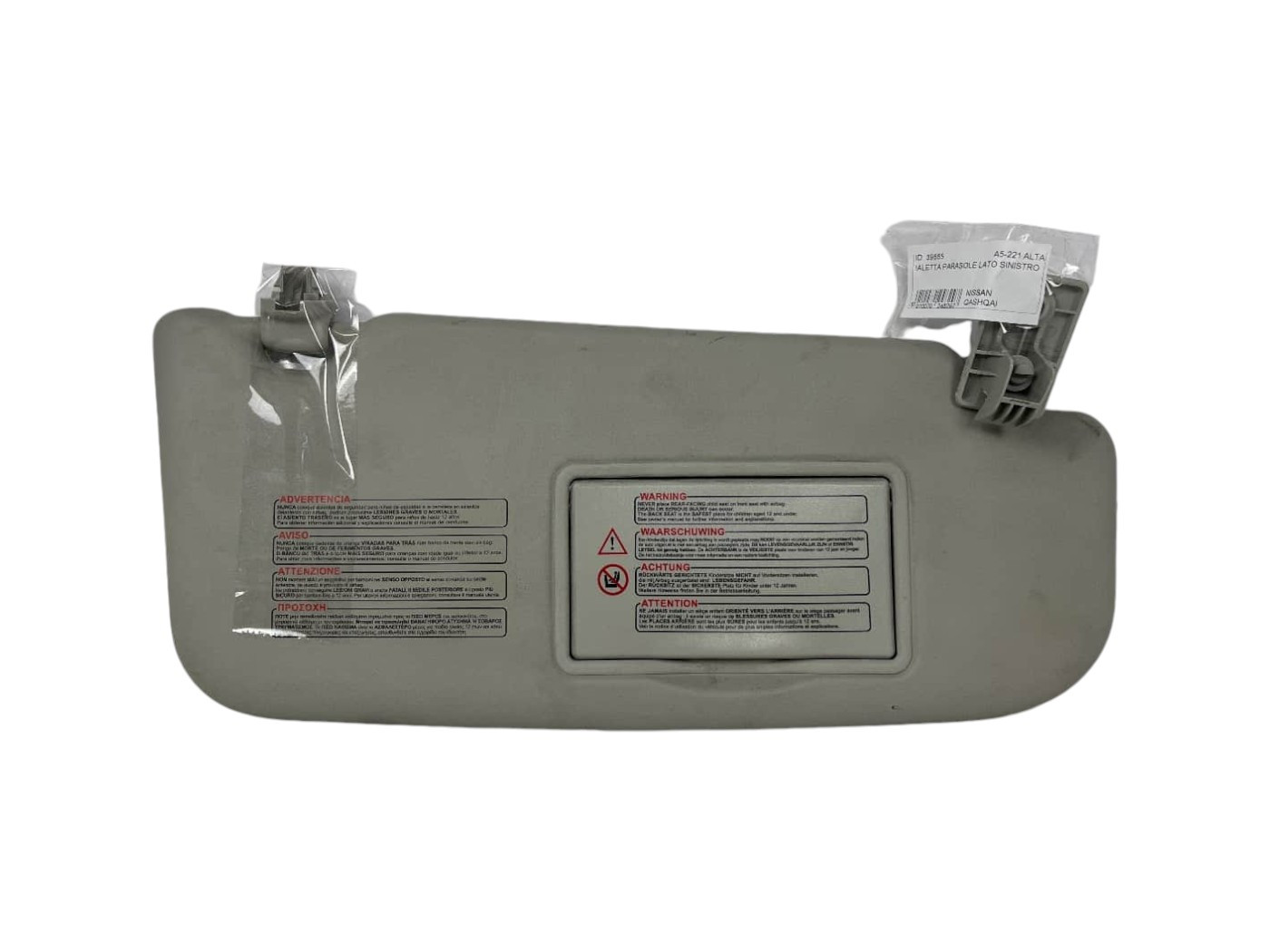 PARASOLE ALETTA LATO PASSEGGERO NISSAN Qashqai 2° Serie (10>13)