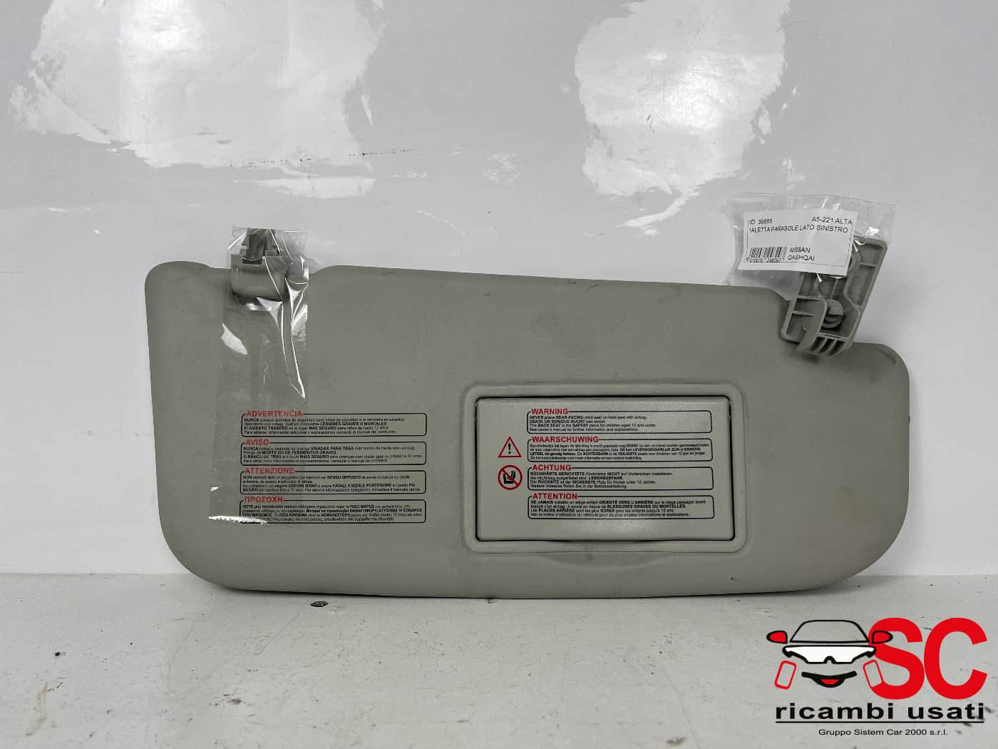 PARASOLE ALETTA LATO PASSEGGERO NISSAN Qashqai 2° Serie (10>13)