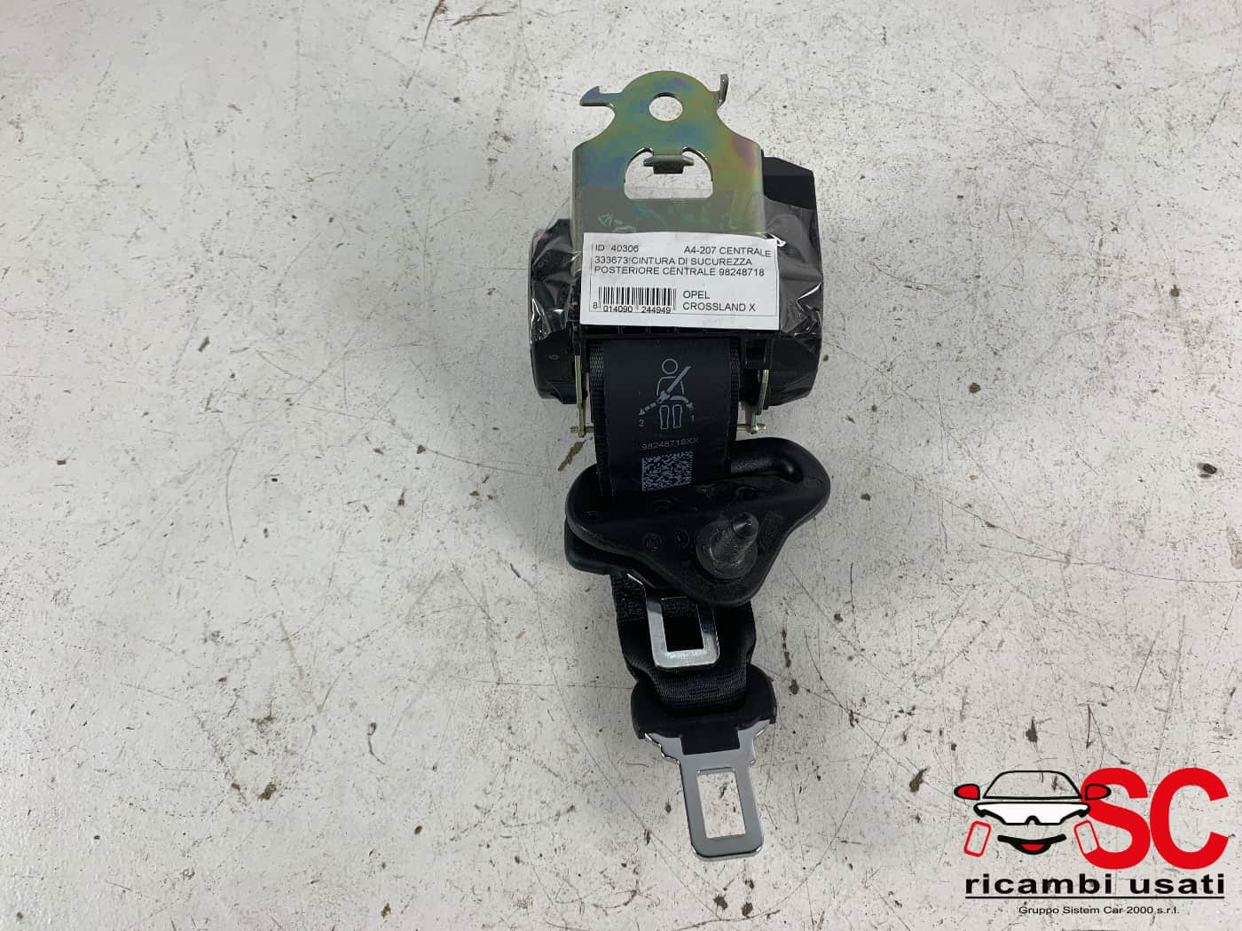CINTURA DI SICUREZZA POSTERIORE CENTRALE OPEL Crossland Serie (X) 98248718 (17>)