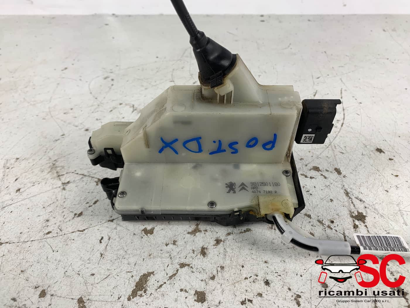 SERRATURA POSTERIORE DESTRA PEUGEOT 2008 1° Serie 9812501180 (13>)