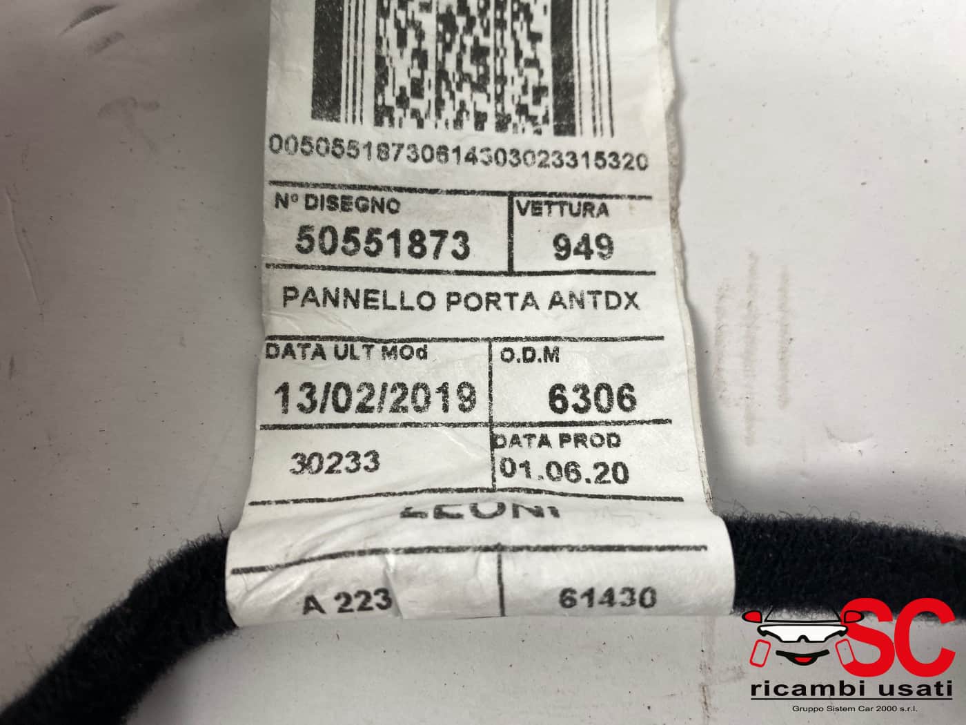 Cablaggio Pannello Porta Anteriore Dx Alfa Stelvio 50551873 - 42251