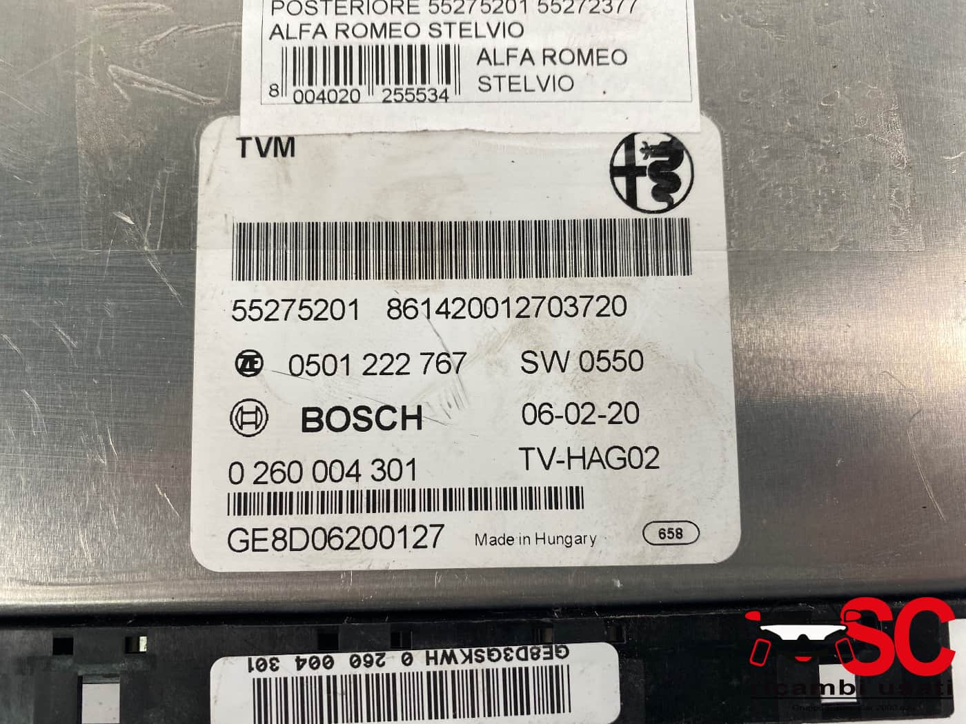 Centralina Differenziale Stelvio 2.9 Quadrifoglio 55275201 55272377 - 42310