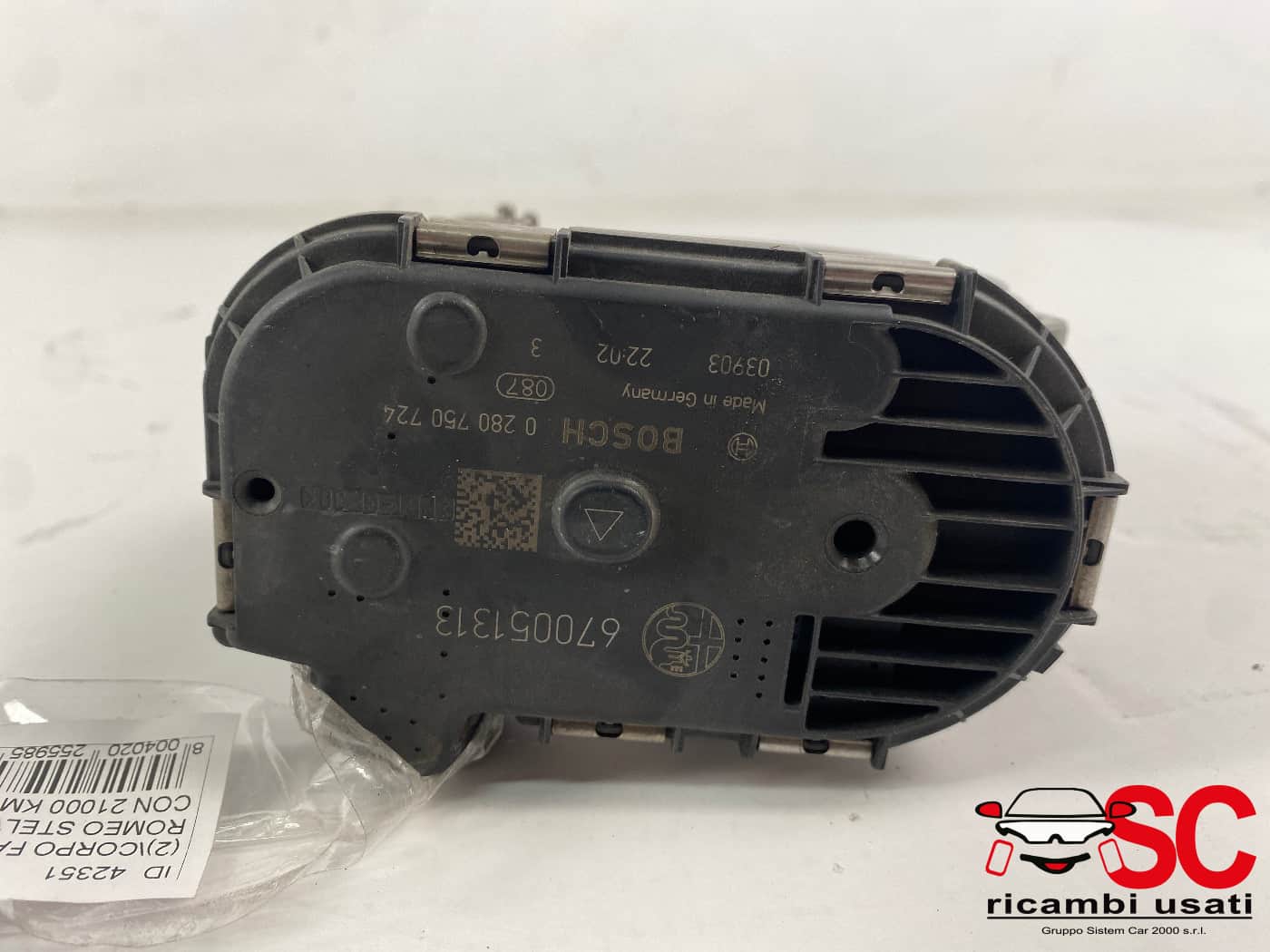 Corpo Farfallato Stelvio Quadrifoglio 2.9 V6 55210971 0280750724 - 42351