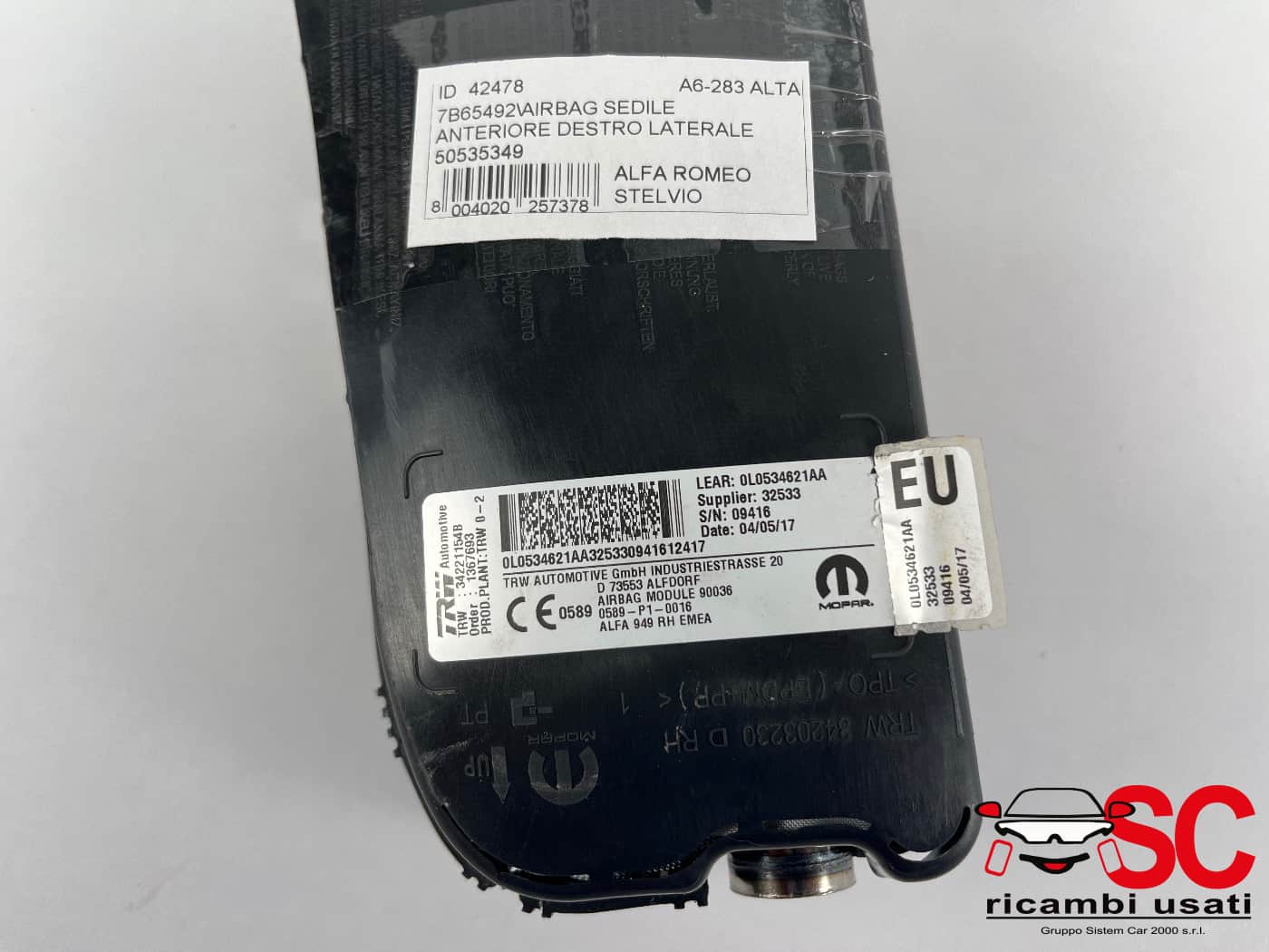 Airbag Sedile Anteriore Destro Alfa Romeo Stelvio 50535349 - 42478