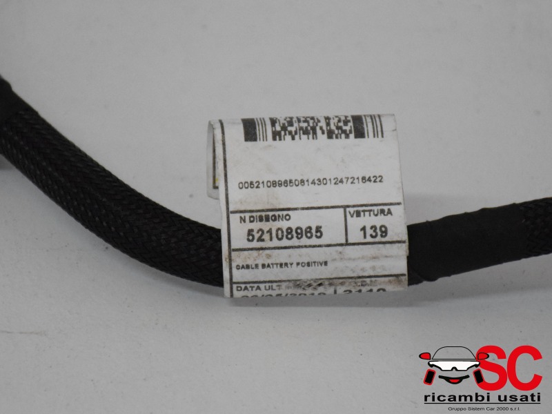 Cavo Batteria Fiat New Panda 1.0 Hybrid 52108965 52110351 - 36825 Cavo Batteria Fiat New Panda 1.0 Hybrid 52108965 52110351 - 36825