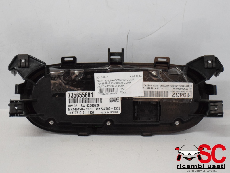Centralina Gruppo Comandi Clima Fiat 500l 735655881 - 36910