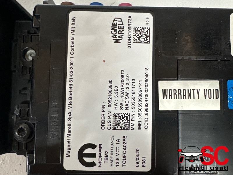Centralina Autoradio Fiat 500 Elettrica 52180353 52211206 52138030 - 37077 Centralina Autoradio Fiat 500 Elettrica 52180353 52211206 52138030 - 37077