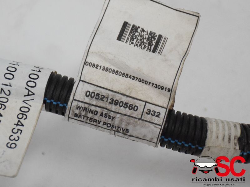 Cavo Positivo Batteria Fiat 500 Elettrica 52139056 - 37359