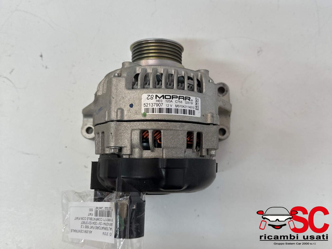 Alternatore Fiat 500 1.2 Benzina 52137907 51880171 850 KM - 37374 Alternatore Fiat 500 1.2 Benzina 52137907 51880171 850 KM - 37374