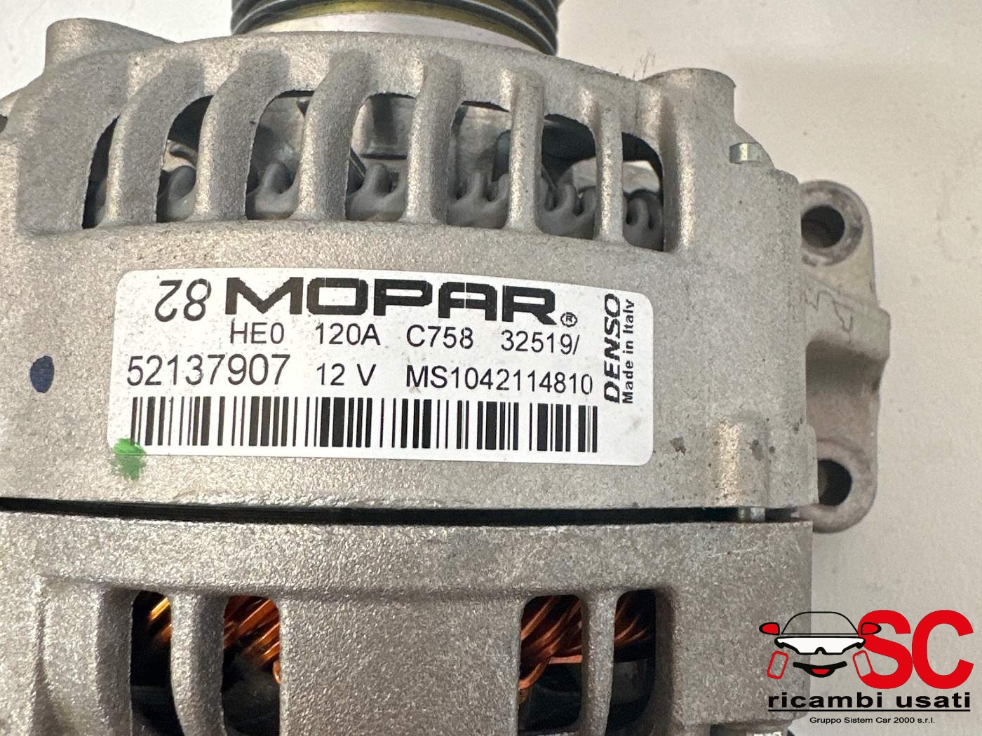 Alternatore Fiat 500 1.2 Benzina 52137907 51880171 850 KM - 37374 Alternatore Fiat 500 1.2 Benzina 52137907 51880171 850 KM - 37374