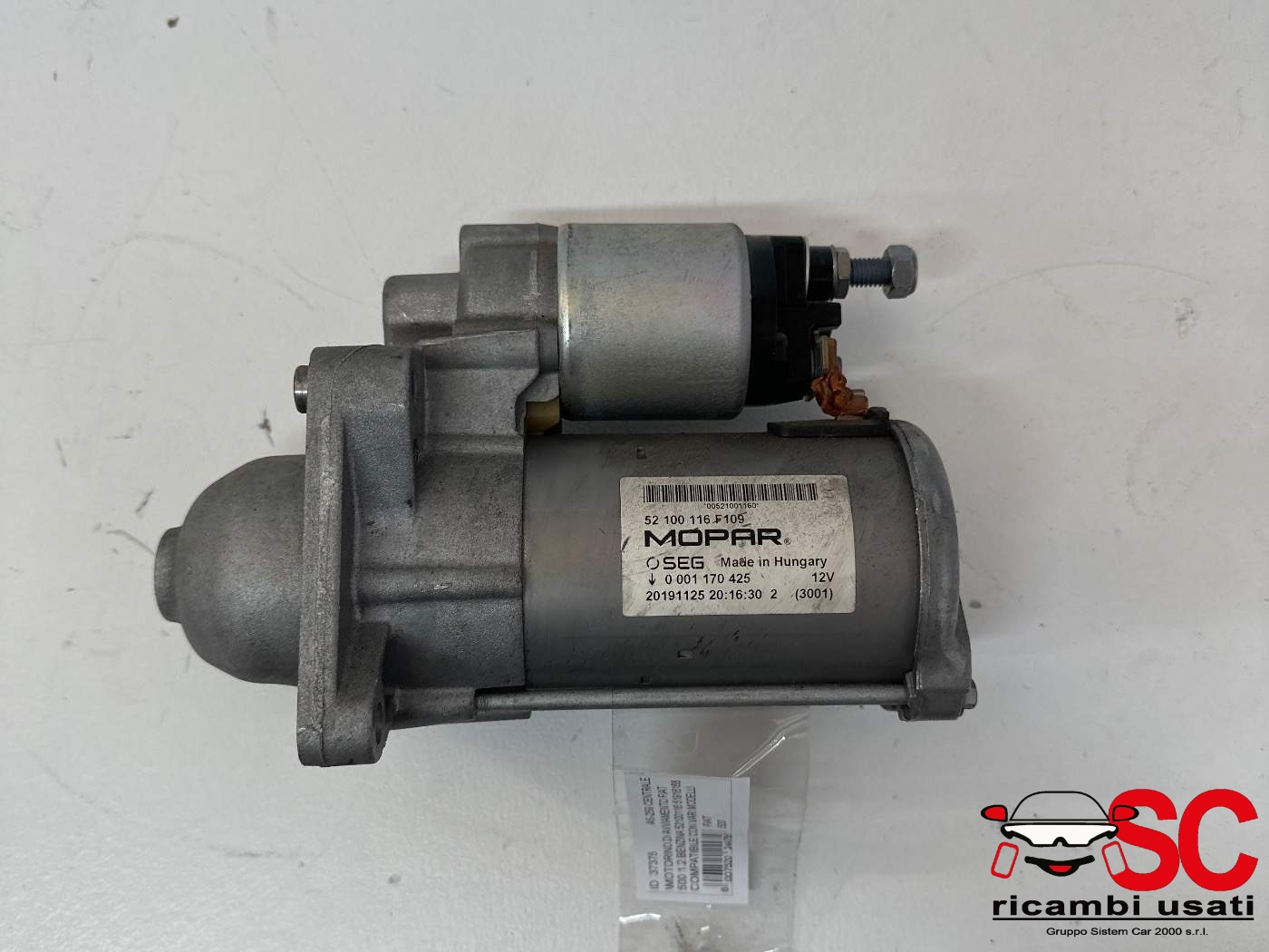 Motorino Di Avviamento Fiat 500 1.2 Benzina 52100116 51916168 - 37375