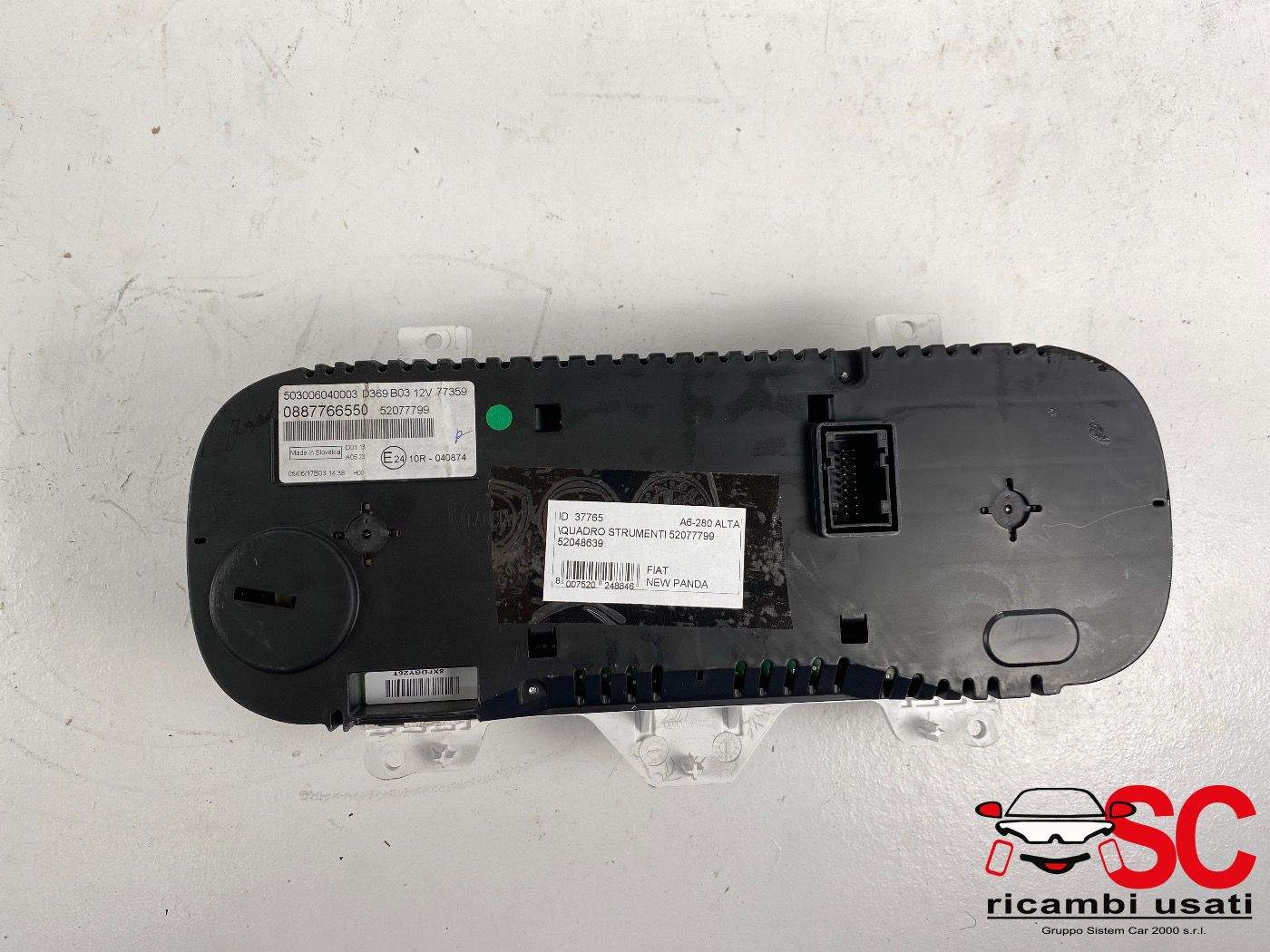 Quadro Strumenti Fiat New Panda 1.2 Benzina 52077799 - 37765 Quadro Strumenti Fiat New Panda 1.2 Benzina 52077799 - 37765