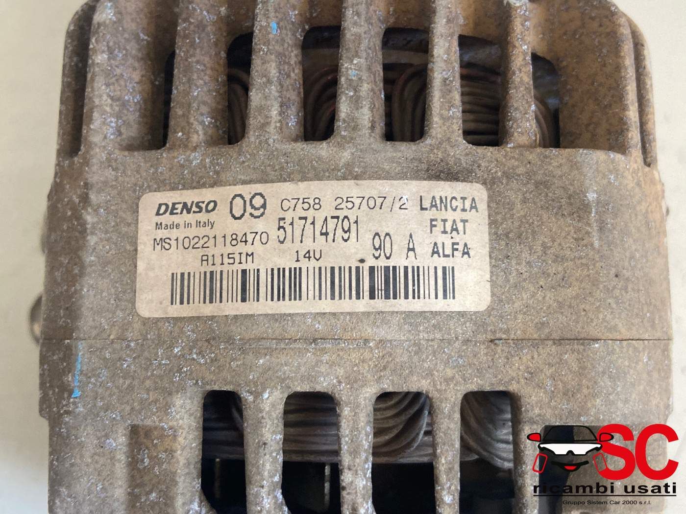 Alternatore Fiat 500 1.2 Benzina 51714791 52003532 - 38598 Alternatore Fiat 500 1.2 Benzina 51714791 52003532 - 38598