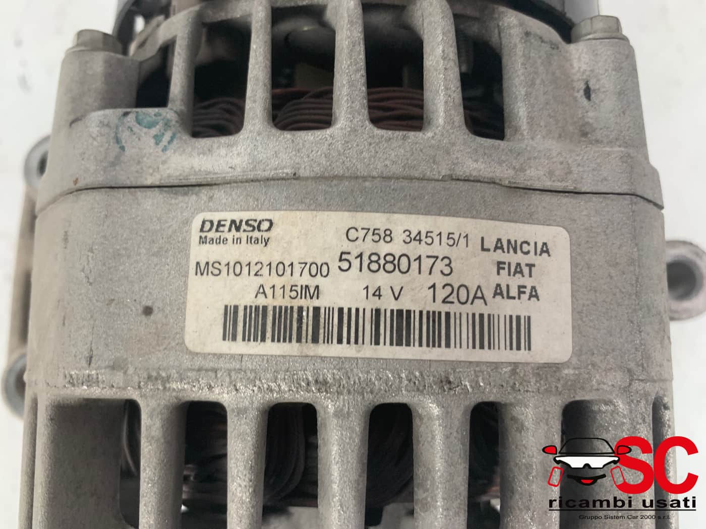 Alternatore Fiat New Panda 1.3 Multijet 51880173 - 39218 Alternatore Fiat New Panda 1.3 Multijet 51880173 - 39218