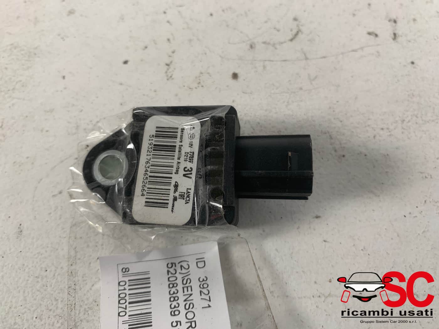 Sensore Airbag Fiat New Panda 1.3 Multijet 51932176 52083839 - 39271