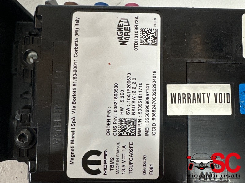 CENTRALINA AUTORADIO FIAT 500 Serie Elettrica 52180353 (20>)