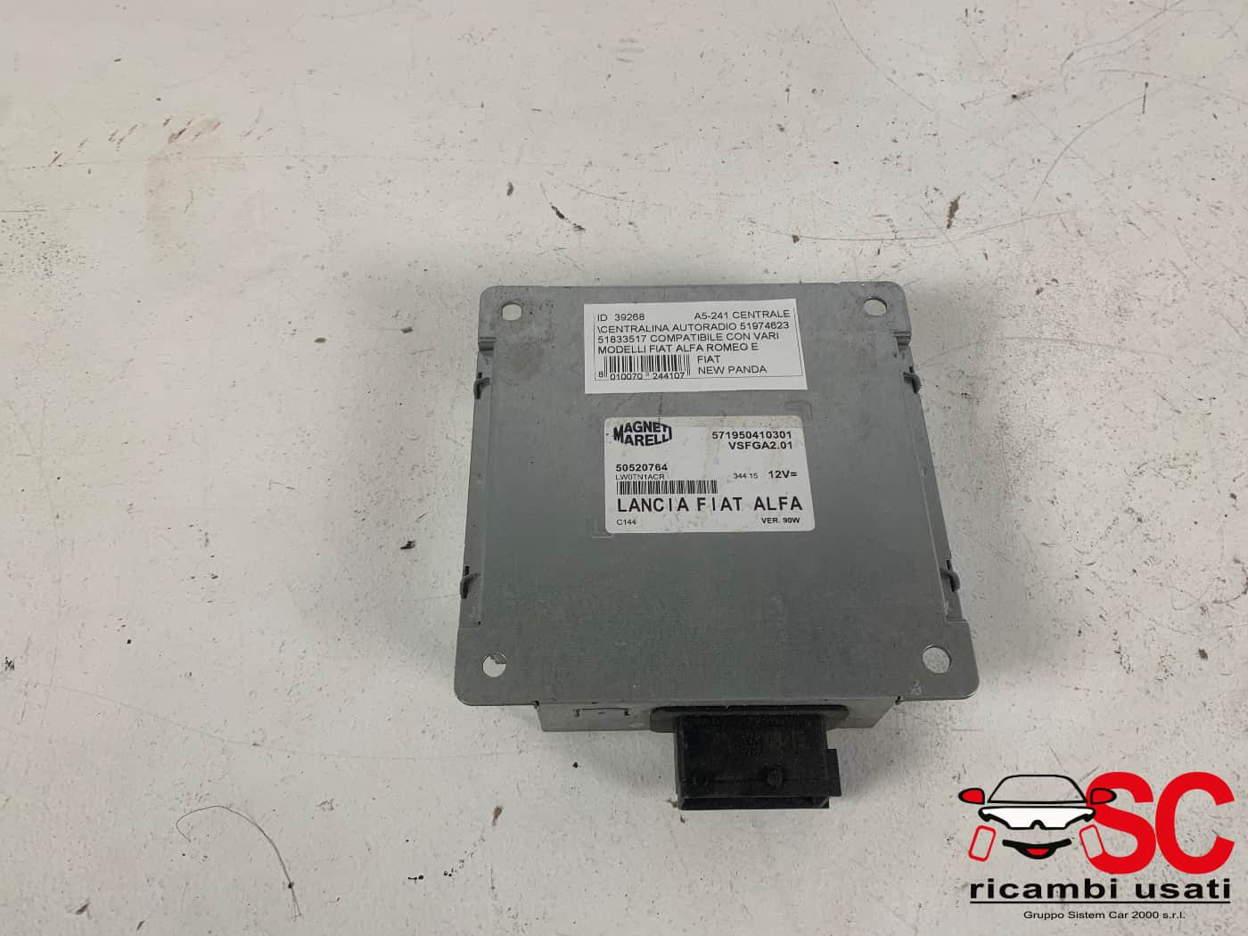 CENTRALINA AUTORADIO FIAT Panda 3° Serie 51974623 (12>)