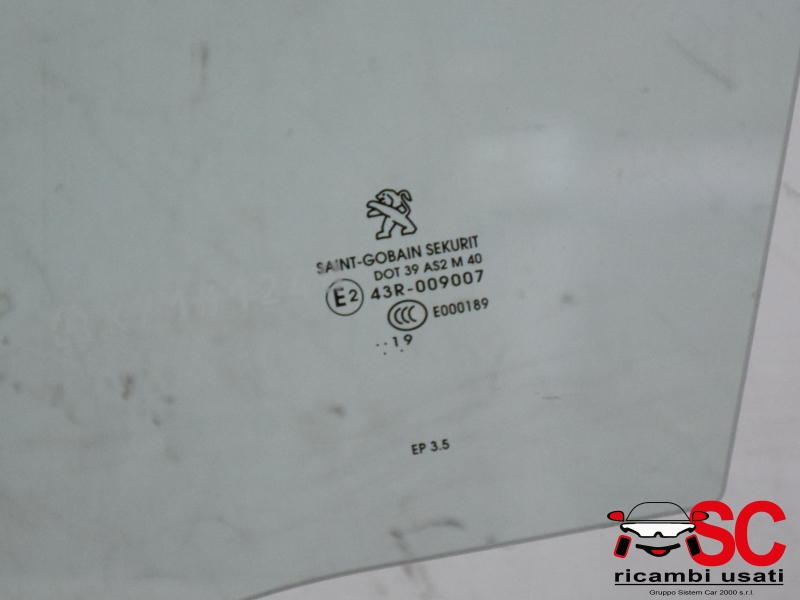 Vetro Scendente Anteriore Sinistro Peugeot 2008  - 37190