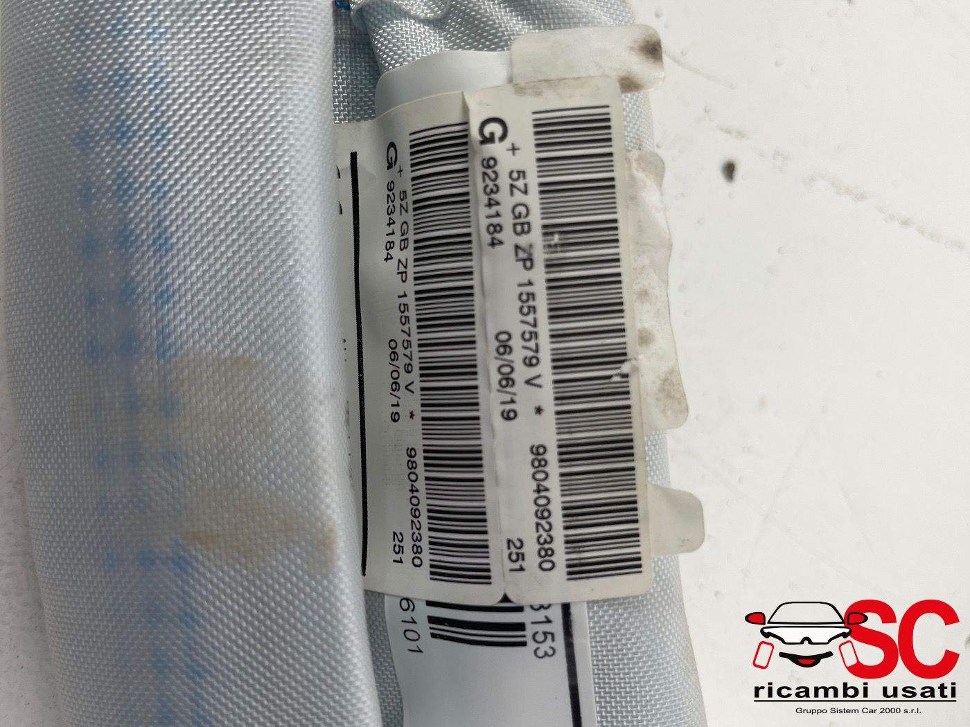 Airbag Tendina Laterale Sinistra Peugeot 2008 9804092380 - 38512