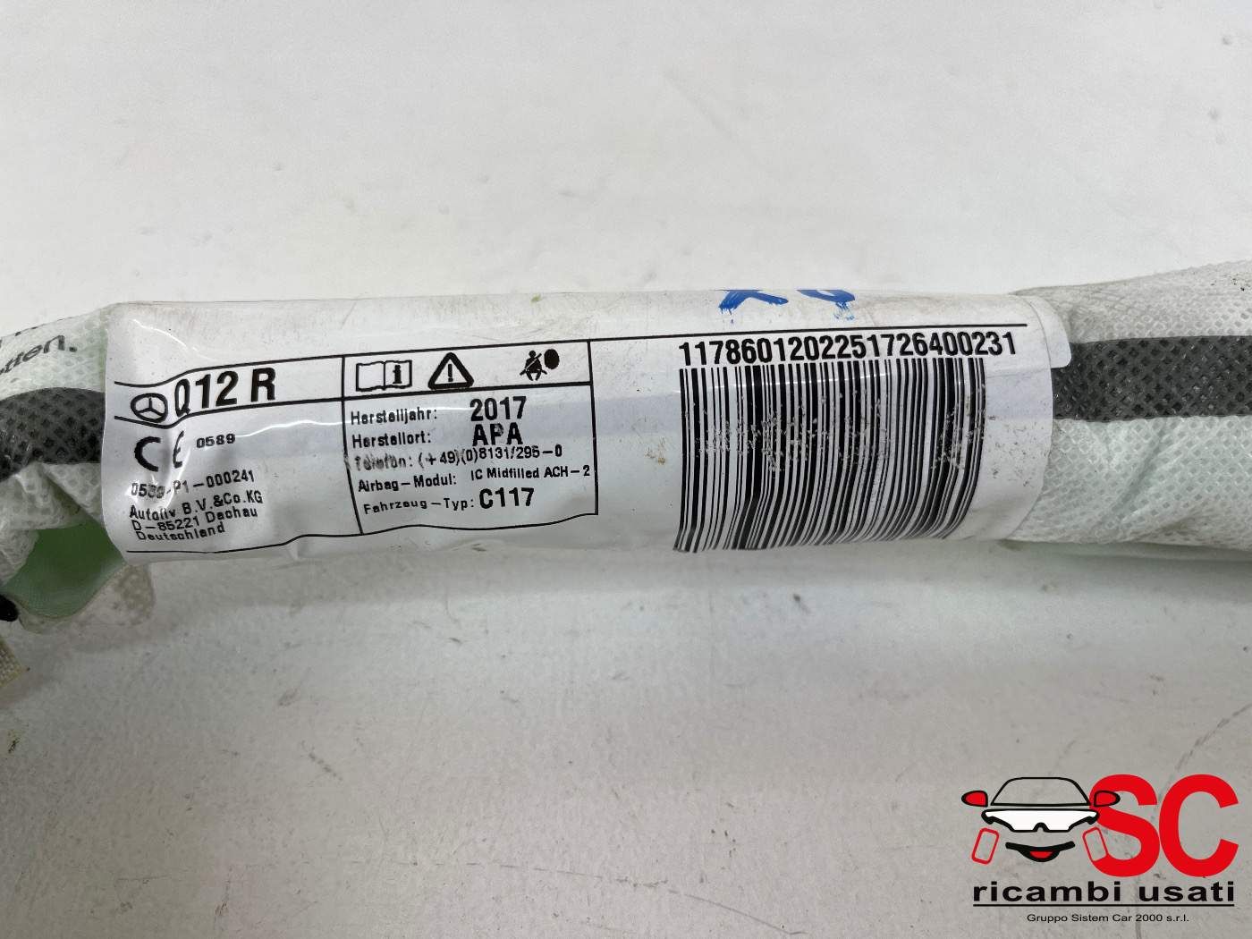 Airbag Tendina Laterale Destra Mercedes Cla W117 A1178601202 - 38655