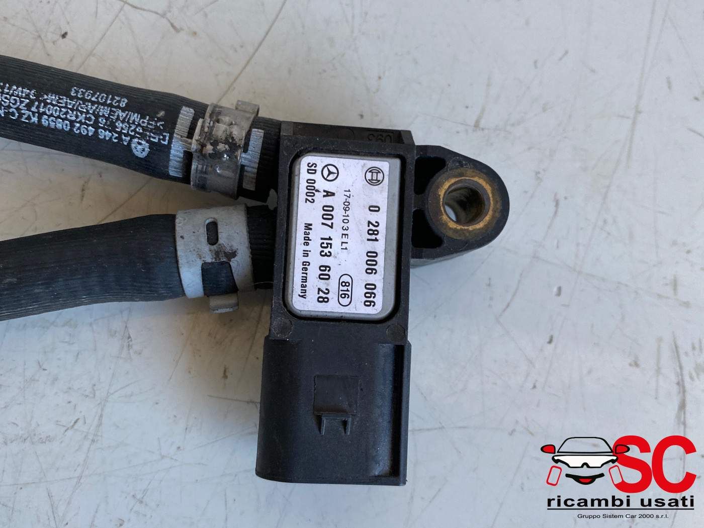 Sensore Di Pressione Gas Mercedes Cla 2.2 Cdi A0071536028 - 38683 Sensore Di Pressione Gas Mercedes Cla 2.2 Cdi A0071536028 - 38683