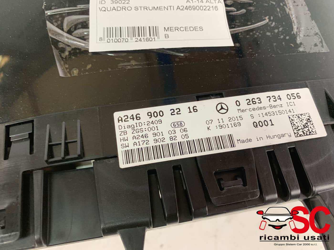 Quadro Strumenti Mercedes Classe B W246 A2469002216 A2469009420 - 39022