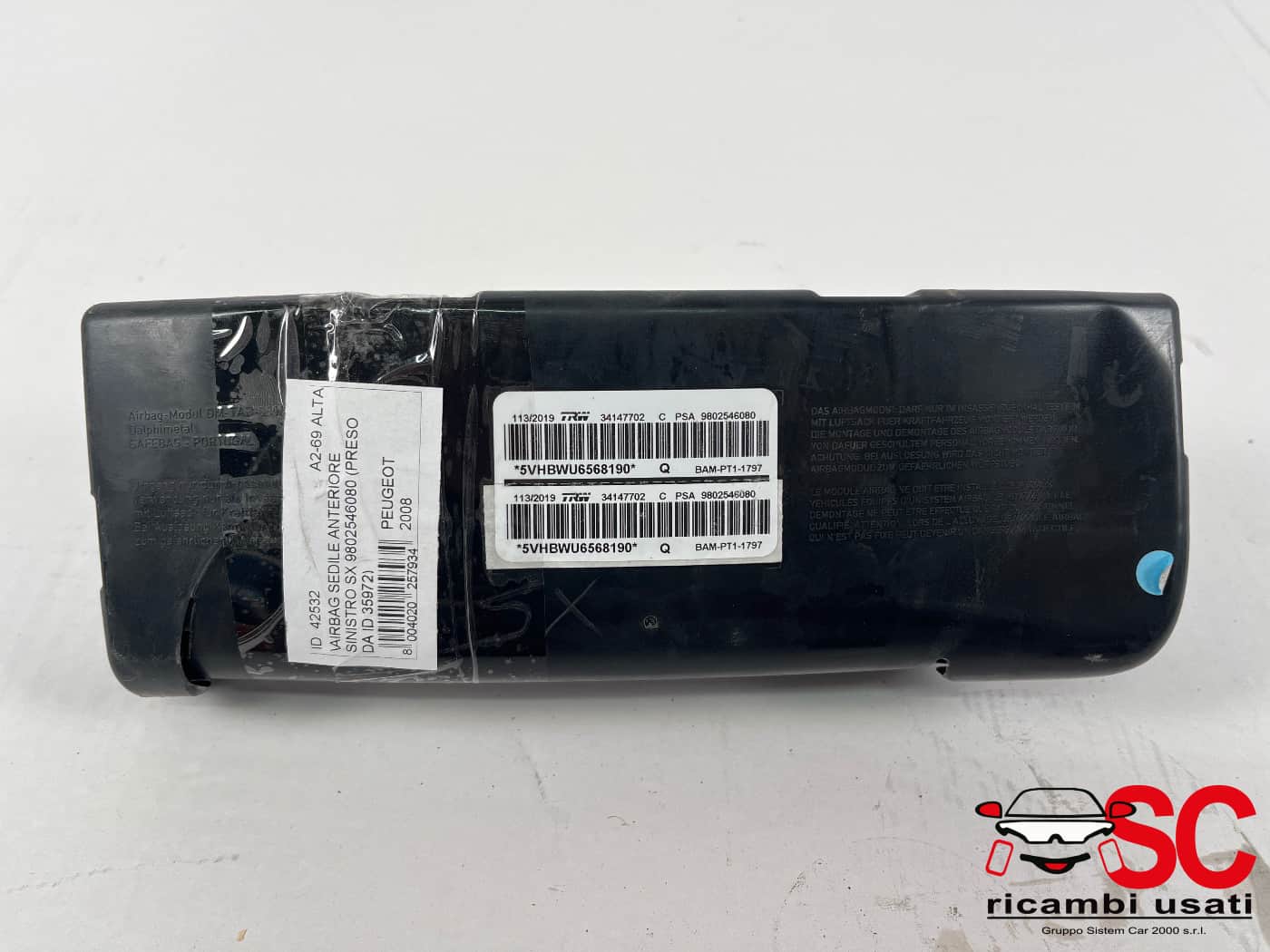 Airbag Sedile Anteriore Sinistro Peugeot 2008 9802546080 - 42532