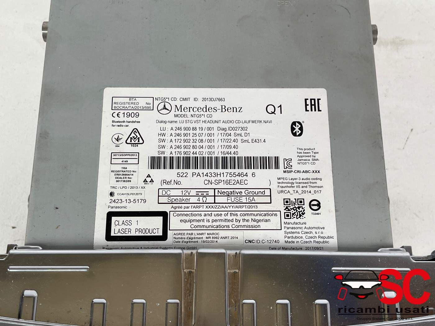 AUTORADIO MERCEDES CLA Coup&eacute; (C117) A2469008819 (13>19)
