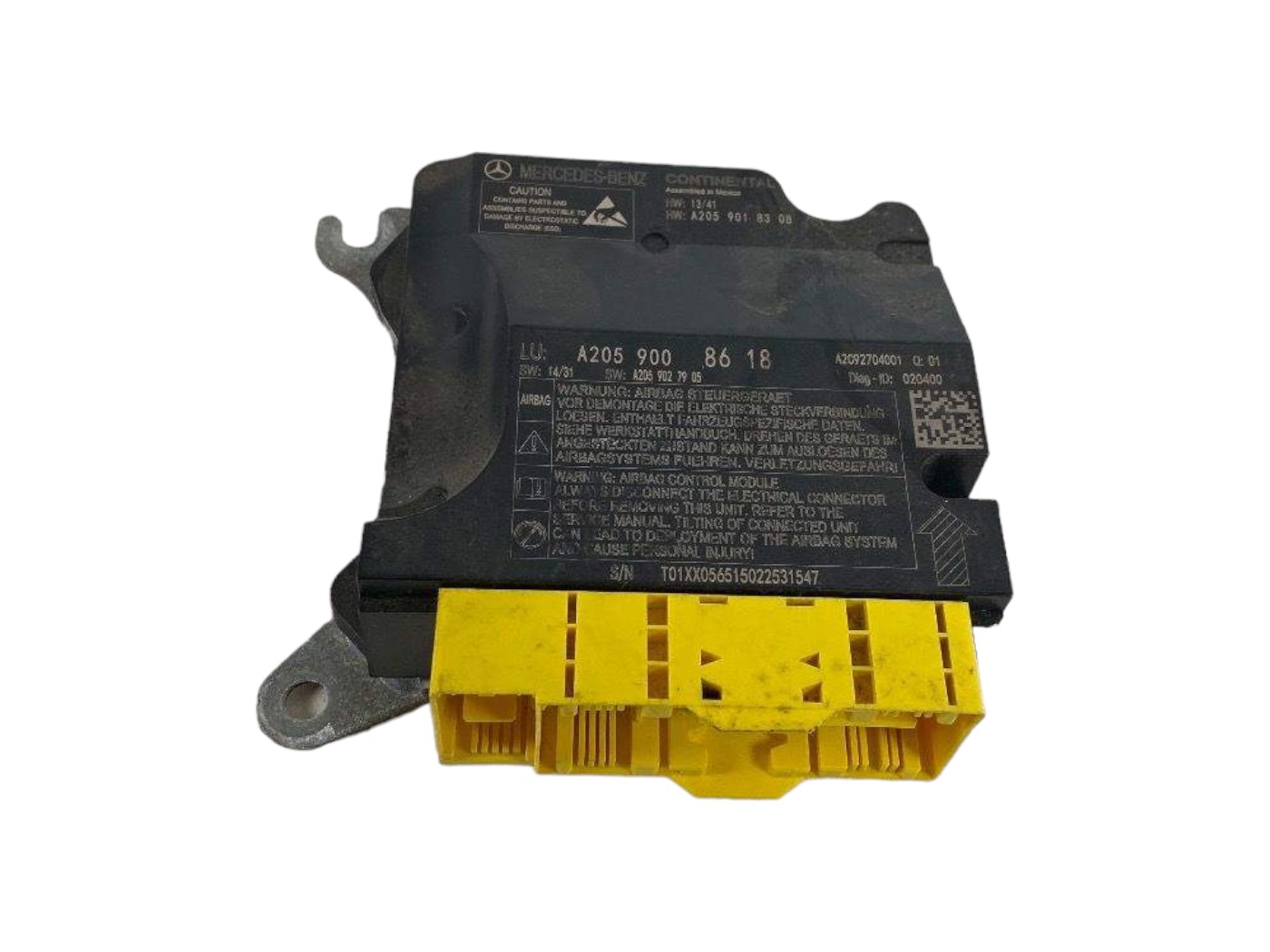 Centralina Airbag Mercedes Classe C 220 W205 A2059008618 - 37872 Centralina Airbag Mercedes Classe C 220 W205 A2059008618 - 37872