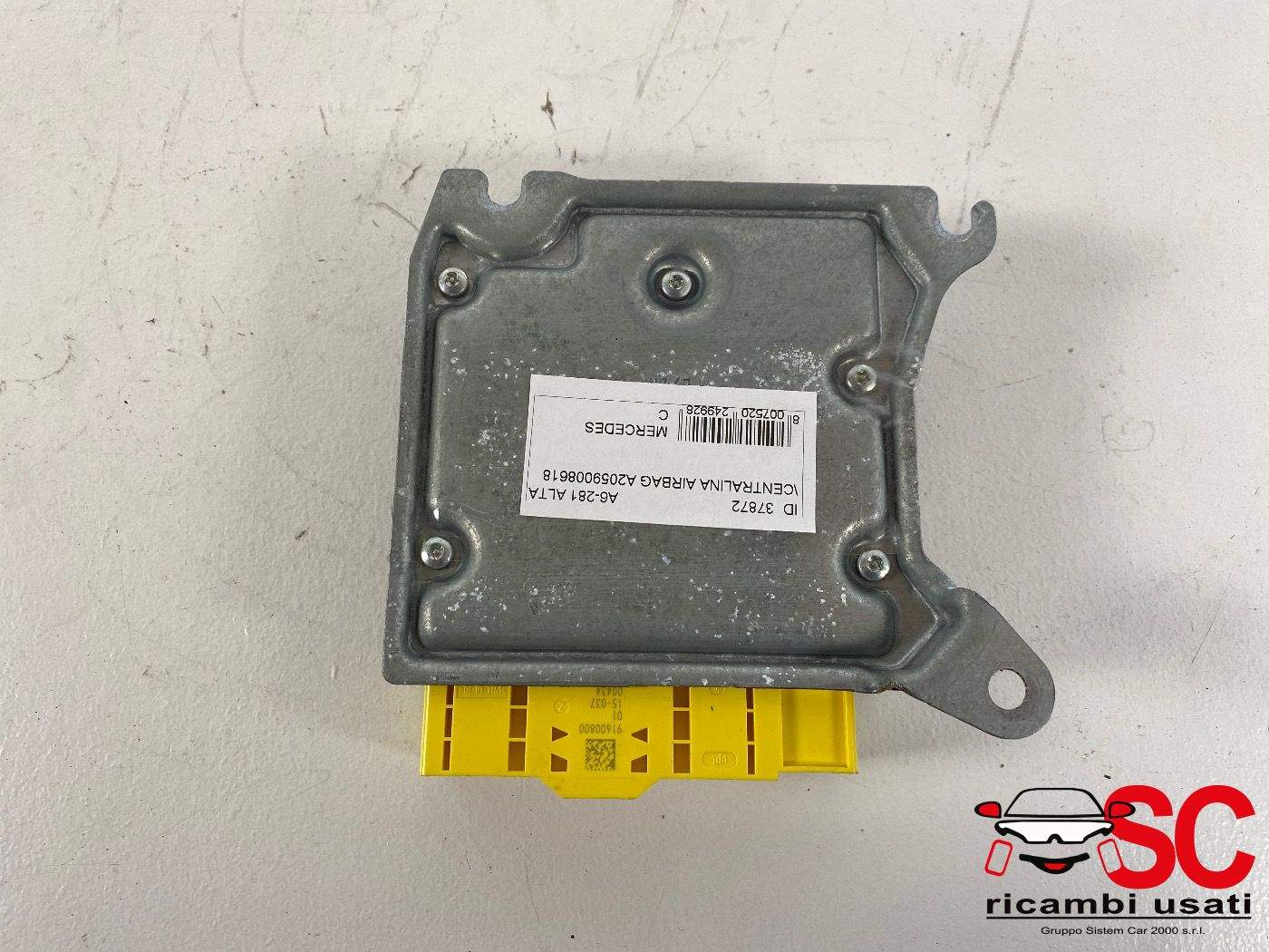 Centralina Airbag Mercedes Classe C 220 W205 A2059008618 - 37872 Centralina Airbag Mercedes Classe C 220 W205 A2059008618 - 37872
