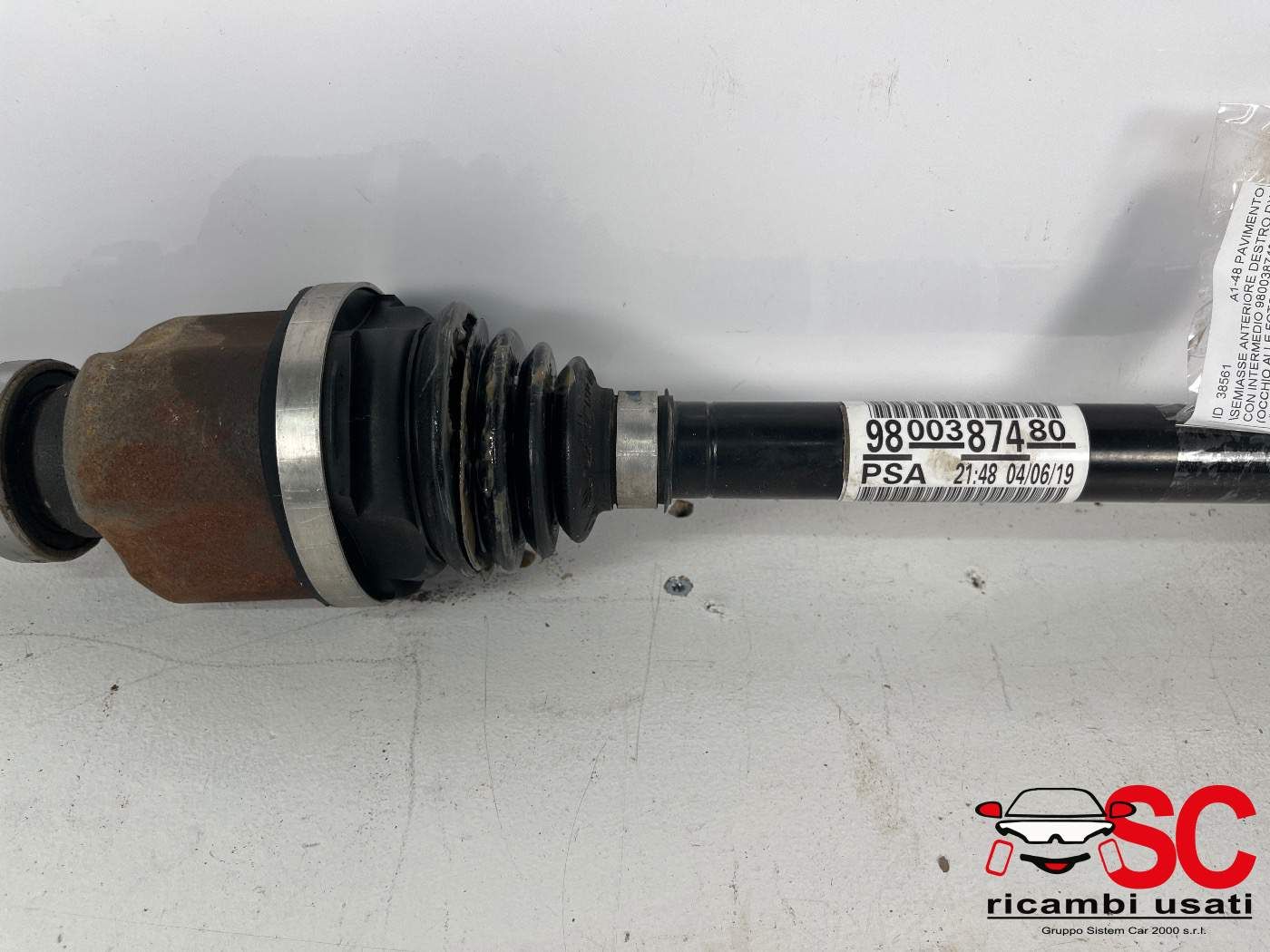 Semiasse Destro Peugeot 2008 1.2 Benzina 9800387480 1613732280 - 38561 Semiasse Destro Peugeot 2008 1.2 Benzina 9800387480 1613732280 - 38561