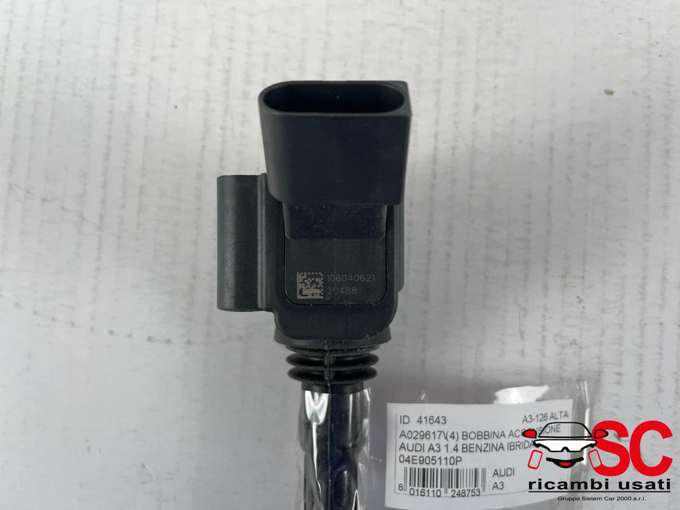 Bobina Accensione Audi A3 8y 1.4 Ibrida 04E905110P - 41643 Bobina Accensione Audi A3 8y 1.4 Ibrida 04E905110P - 41643