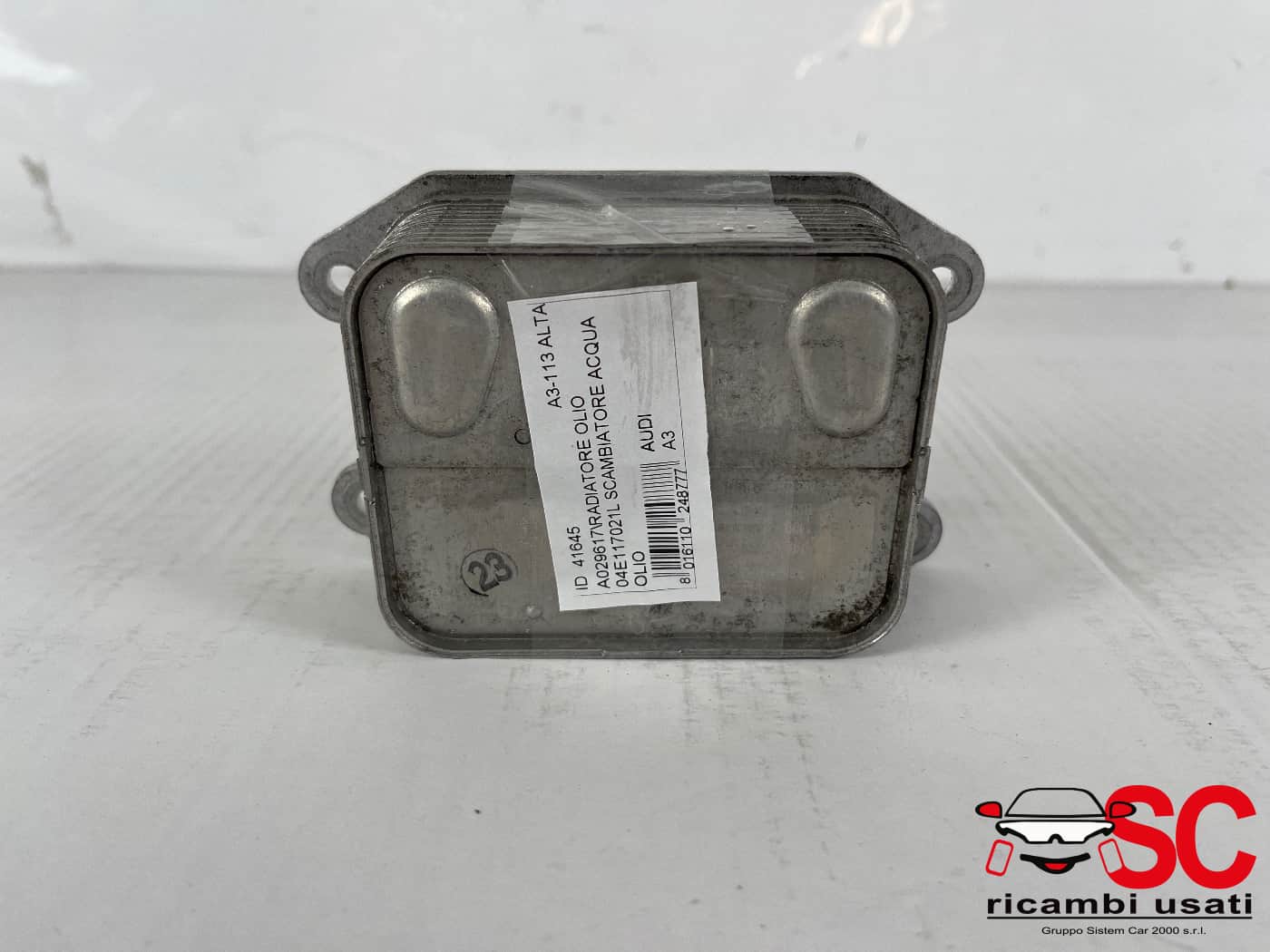 Radiatore Olio Audi A3 8y 1.4 Ibrida 04E117021L - 41645 Radiatore Olio Audi A3 8y 1.4 Ibrida 04E117021L - 41645